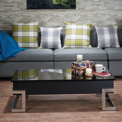 ACME Calnan Madeleine avec plateau relevable, noir brillant et chrome