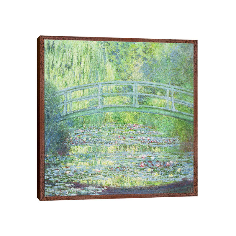 The Waterlily Pond With The Japanese Bridge, 1899 by Claude Monet - Painting on Canvas, 45.72 cm H x 45.72 cm W