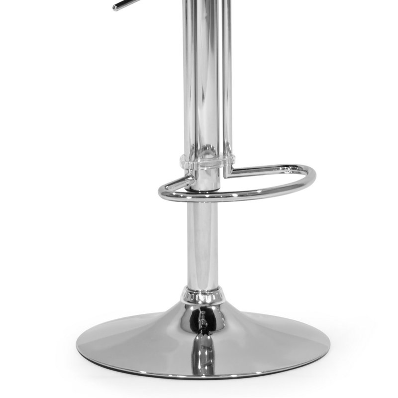 Kaylem Swivel Upholstered Adjustable Height Counter Stool, Ash Gray