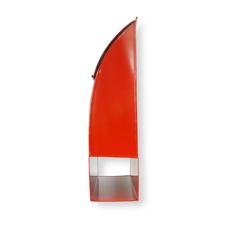 Milano Red Steel Wall Mounted Mailbox with Newspaper Holder