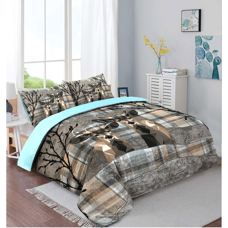 Mcwilliams Wildlife Duvet Cover Set with Pillowcases, Single Duvet Cover + 1 Standard Pillowcase