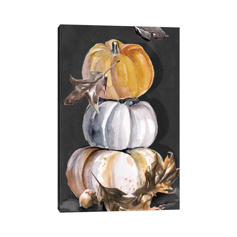 Harvest Pumpkins Collection B by Jennifer Paxton Parker - Wrapped Canvas Painting, 20.32 cm H x 30.48 cm W
