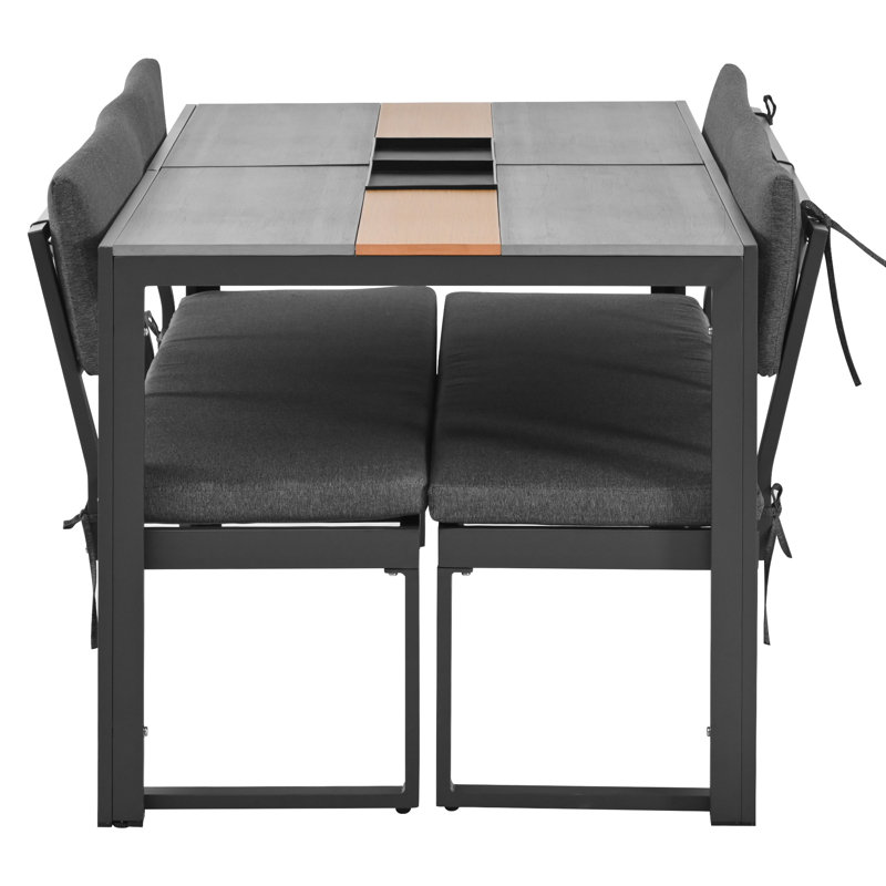 Bekelja Rectangular 6 - Person 140cm Long Dining Set with Cushions