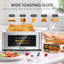 Grille-pain à 4 tranches en acier inoxydable tactile numérique, fentes très larges de 1,5 po, 6 niveaux de brunissement, affichage du compte à rebours à DEL, annulation du réchauffage du dégivrage, pour muffin Bagel Waffle