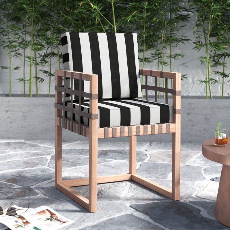 Lively Striped Indoor/Outdoor Sunbrella Seat/Back Lounge Chair Cushion