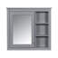 30'' X 28'' Medicine Cabinet - Wall Mounted Bathroom Mirror Cabinet With 3 Open Shelves (no Vanity)