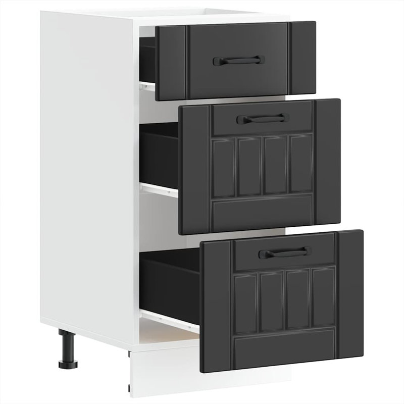 Asela Standard Wall Cabinet, black