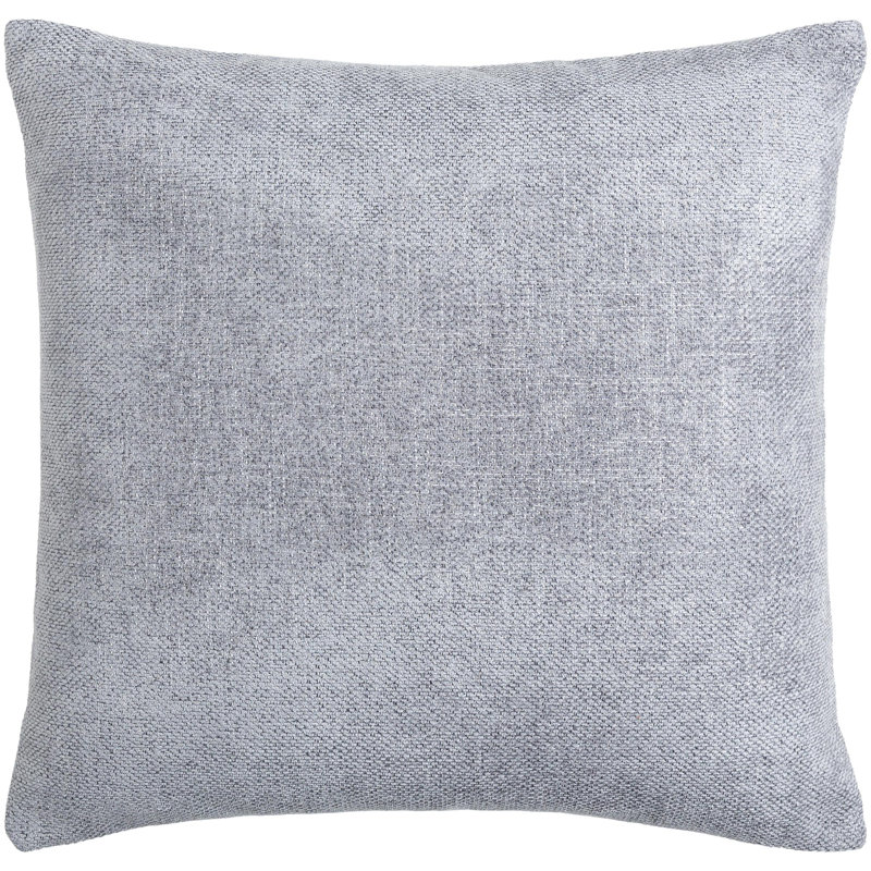 Blue 20" Square Reversible Polyester Throw Pillow