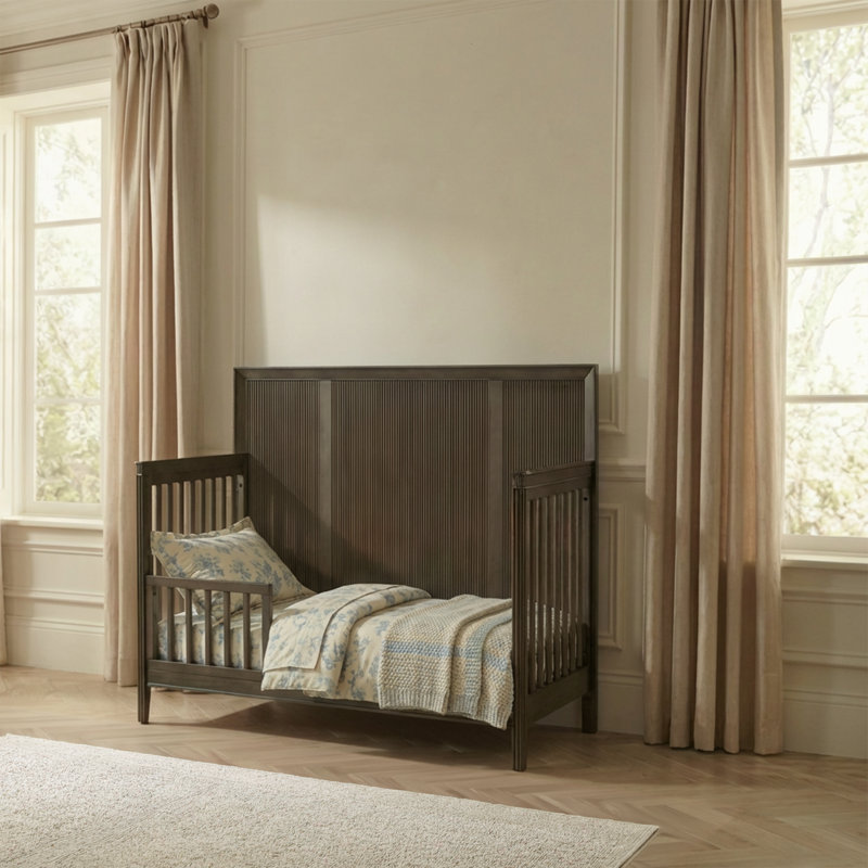 Reid 6 -in-1 Convertible Crib, Greige Wash
