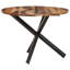 Aly Acacia Round Solid Wood Top Metal Base Dining Table
