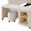 Lit tapissier à la terre, lit mère et enfant avec bureau de chevet et petit tabouret rond-1286375852-1286375841