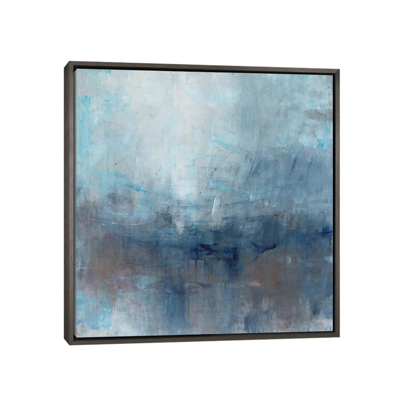 «Kinetic Abstract I», reproduction d'art sur toile encadrée, Gris, Toile à cadre flottant sans passe-partout