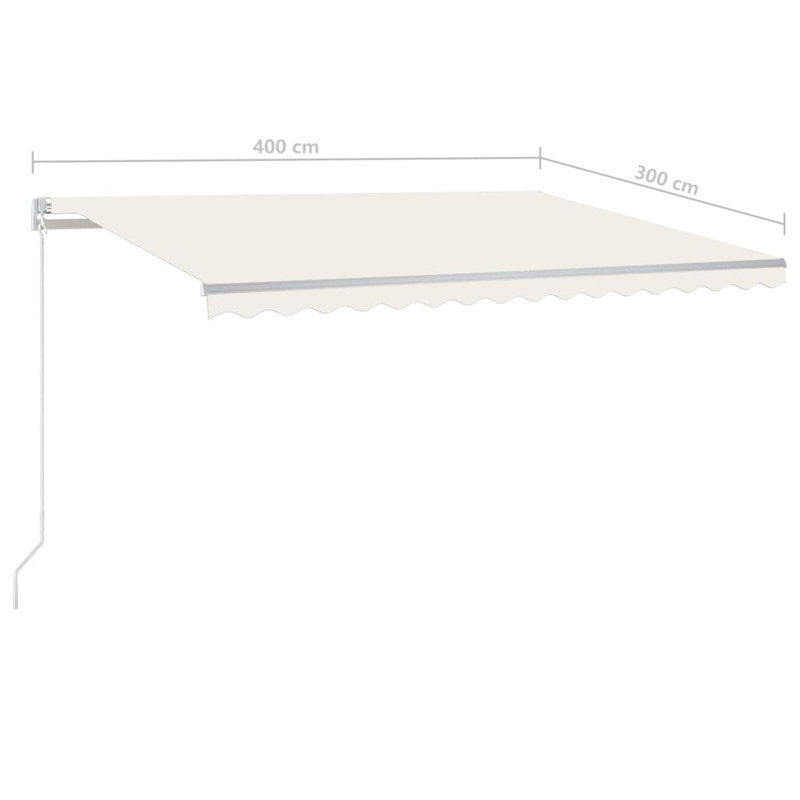 Dakota Fields 400cm W x 300cm D Retractable, Cream