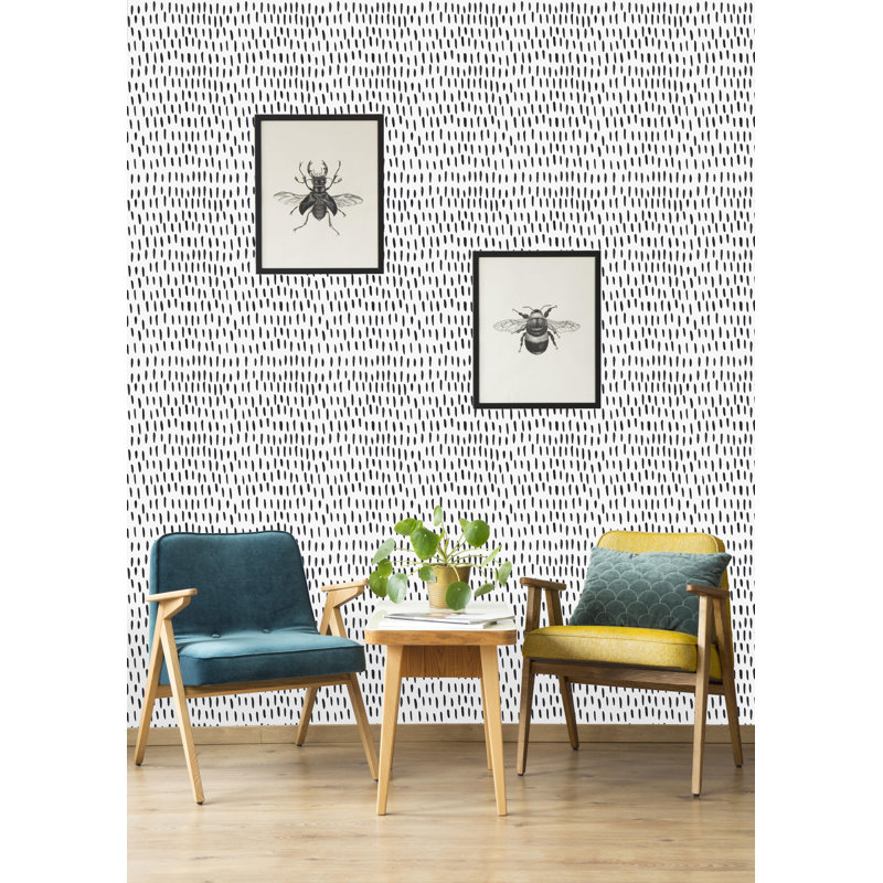 Rouleau de papier peint adhésif Aquera Brushstrokes, L 10,42 po x l 25 po