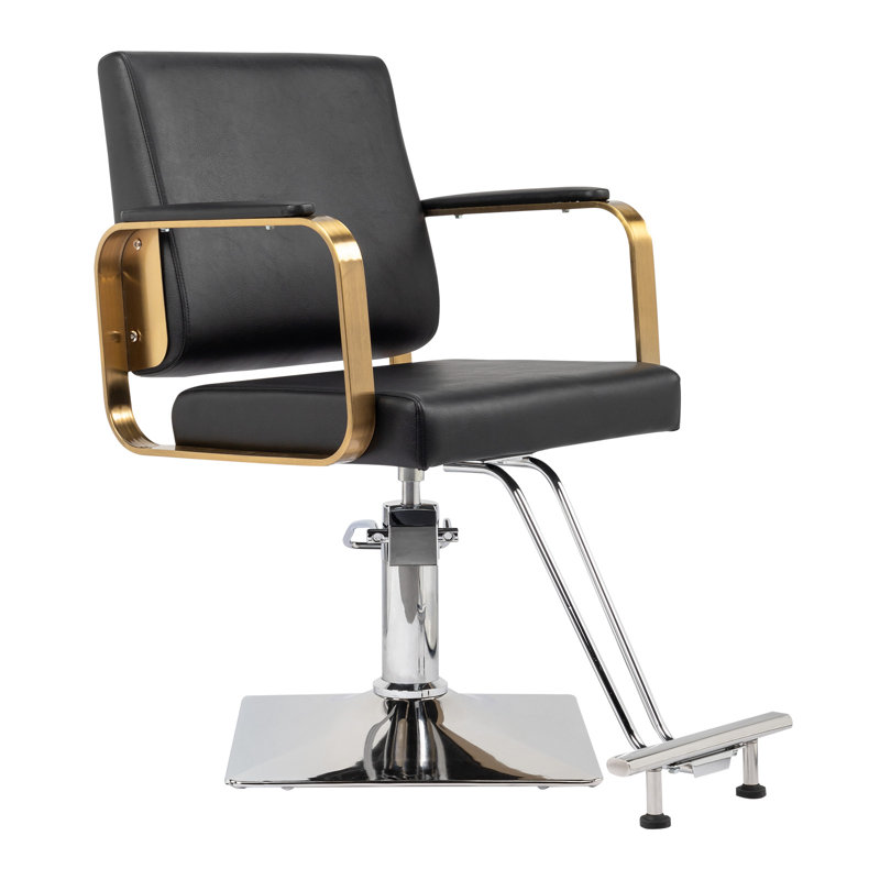 Fauteuil de salon pivotant en similicuir Kriselle, Noir