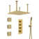 20" Flush Mounted Luxury Thermostatic Complete Shower System with 3 Body Jets and Rough-in Valve