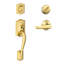 Camelot Handleset with Single Cylinder Deadbolt and Elan Door Lever and Rosette-520732264-520732042-520696111