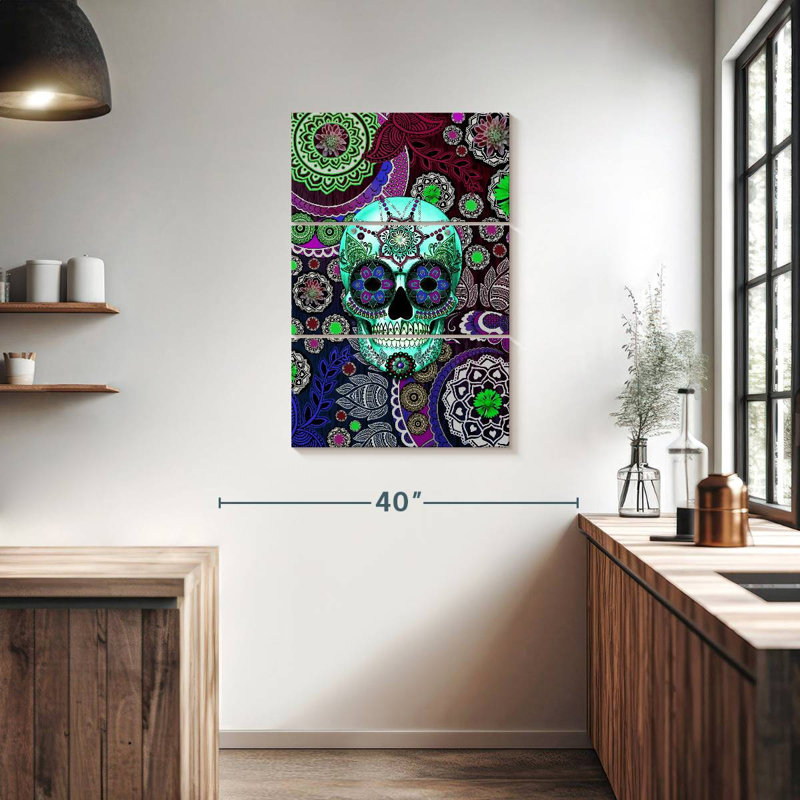 Crâne de sucre Kerner Sombrero nuit, H 38 po x l 24 po