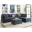 Ensemble de canapé modulaire 2 pièces réversible bleu foncé Dorris