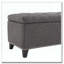 Banc de rangement en lin capitonné-61366719