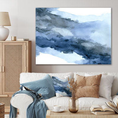 Sapphire Blue Nebula VII - Abstract Liquid Ink Wall Art For Living Room