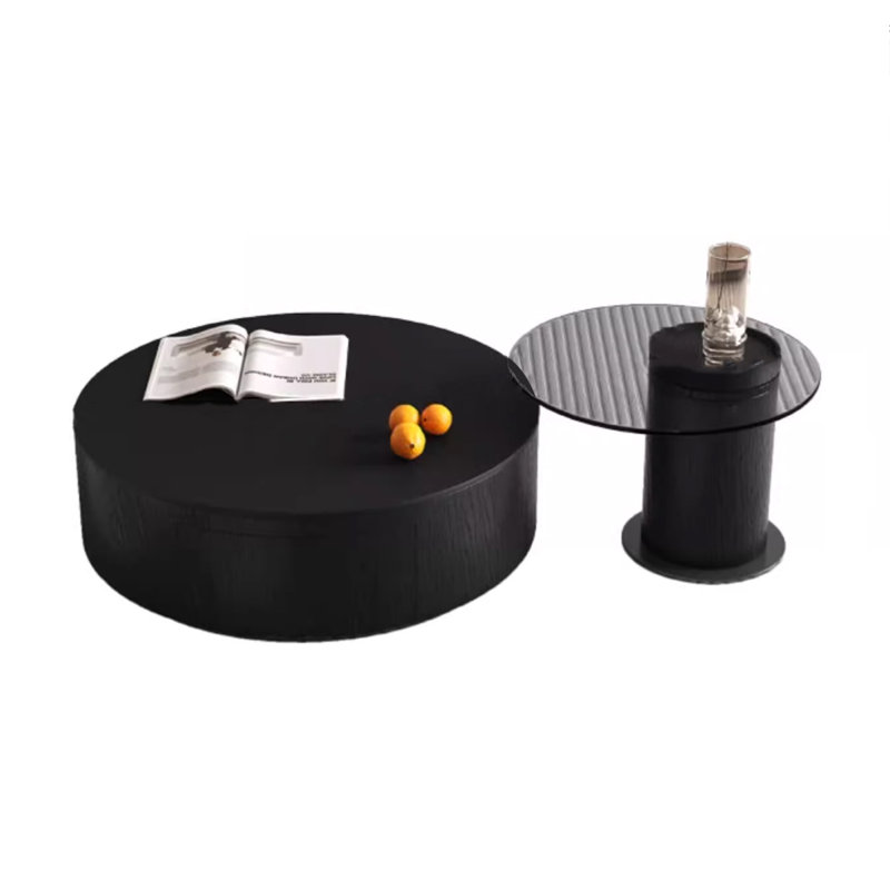 Table basse gigogne Danyalle, 16.53" H x 59.06" L x 35.43" W, Noir