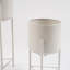 Set of 2 Metal Planters on Stands-1835206418