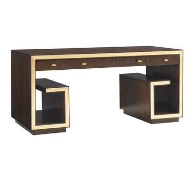 Hondah Solid Wood 70 Inch Modern Dual Sided Storage Executive Desk