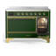 Cuisinière à induction de 48 pouces avec 6 éléments à induction en vert émeraude Majestic III Series (garniture laiton)-124828826-124828825