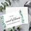 Carte de mariage feuilles givrées