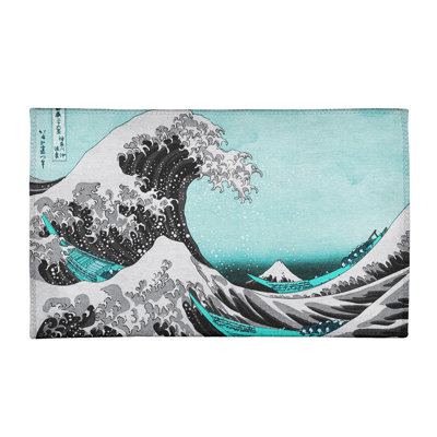 Tapis bleu/noir superbe wave