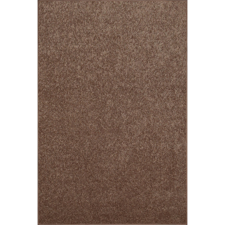 Antto Solid Low-Pile Brown Rug