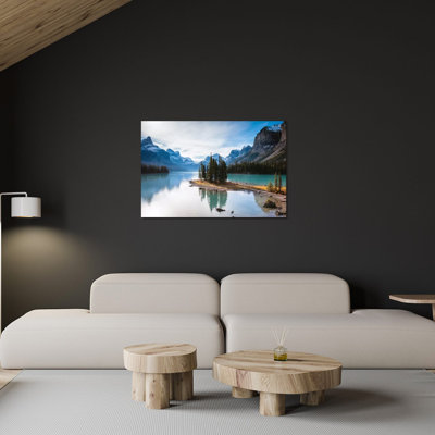 Iconic Spirit Island sur le lac Maligne, impression sur verre acrylique