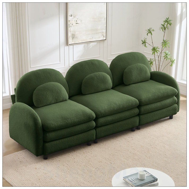 Canapé 3 places Teddy, 98.2" W, Green
