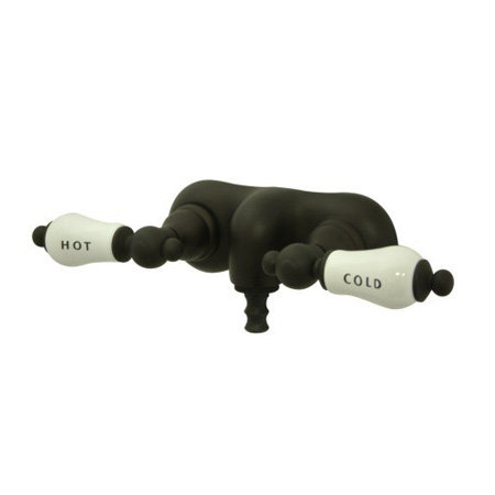Hot Springs Double Handle Wall Mounted Clawfoot Tub Faucet, Oil Rubbed Bronze