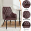 Ensemble de 2 fauteuils de salle à manger rembourrés en similicuir avec pieds Sreel-509778515-509778518