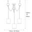 Luminaire suspendu cylindrique à 3 lumières Shayaan