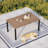 Romik Rectangle Metal Frame Wood-like Patio Dining Table