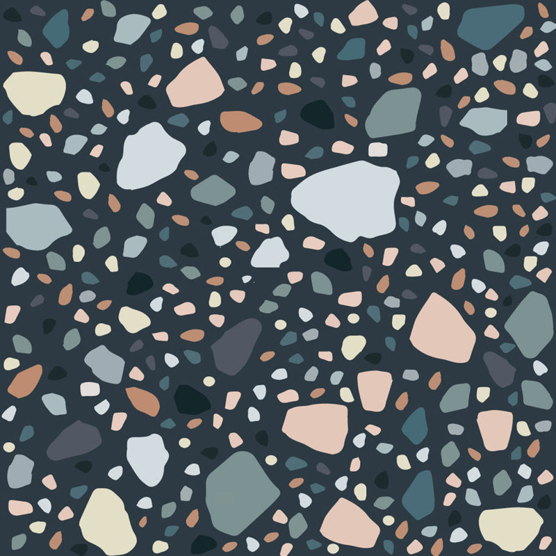Carreau de mosaïque auto-adhésif en vinyle l 4 po x L 4 po, Terrazzo vert