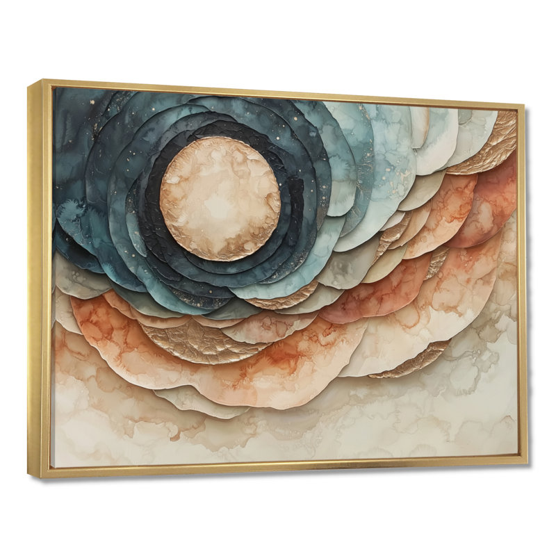 Mabery - Fantasy Wall Art, 24" H x 32" W, Floater Framed, Gold