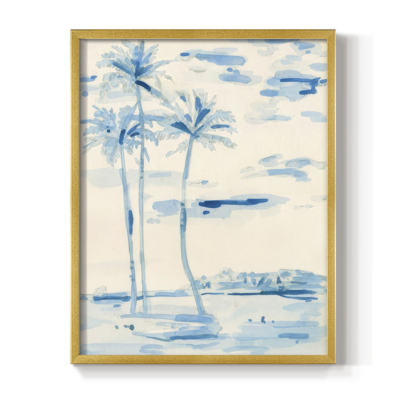 «Coconut Grove II», reproduction encadrée - bois massif, H 11 po x l 9 po, Doré