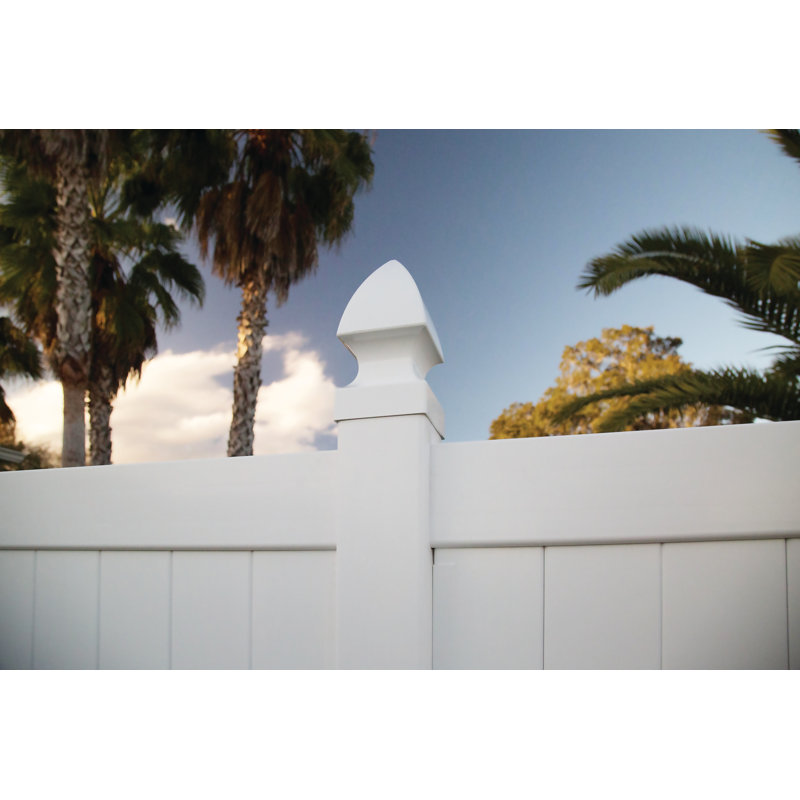 White Vinyl Gothic Fence Post Cap for 5-inch Posts