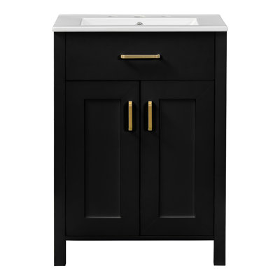 Meuble-lavabo moderne de 48 pouces avec lavabo en céramique