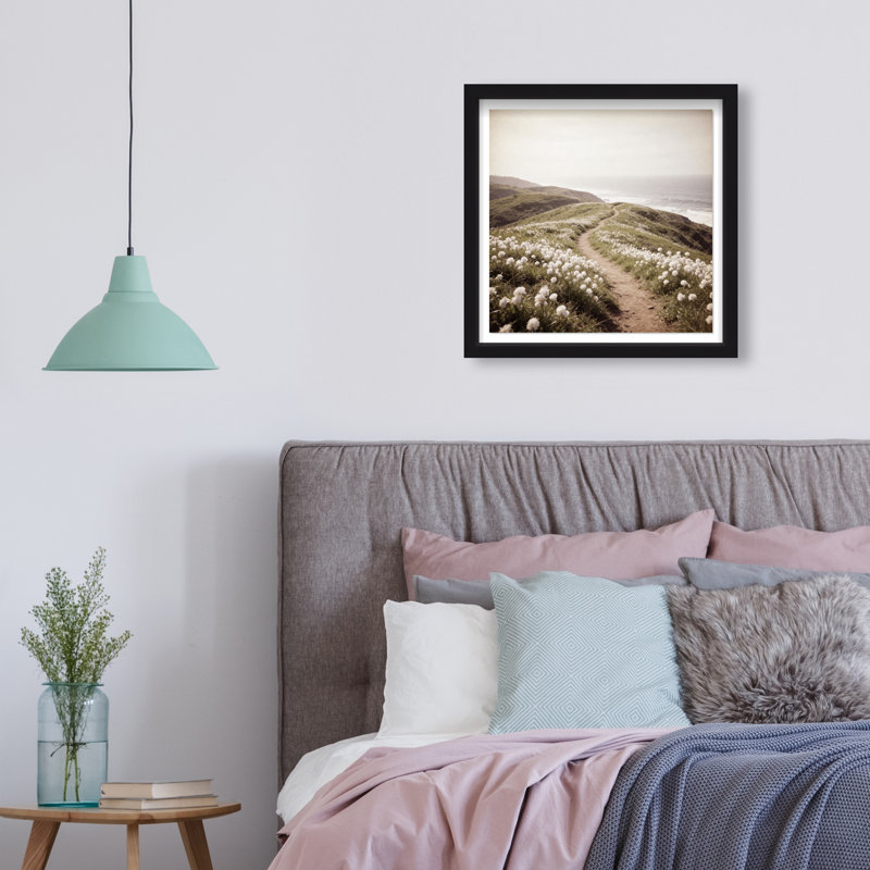 Blooming Path Print by Oliver Gal, 17.5" H x 17.5" W, Black Shadowbox