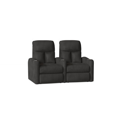 Upholstered Home Theater Seating with Cup Holder