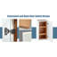 Armoire murale blanche en bois massif pour salle de lavage 1 porte 2 tablettes réglables l 12 po x P 12 po x H 30 po Facile à installer et imperméable