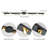 56" Modern LED Flush Mount Ceiling Light With 8 Adjustable Light Heads-1776996391