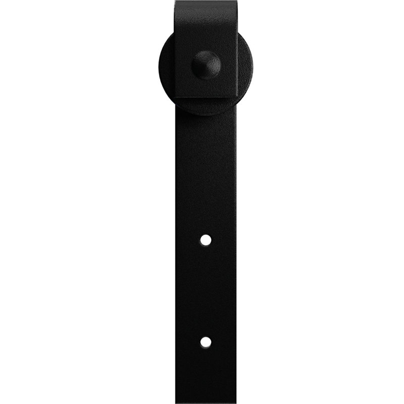 Premium J-Strap Roller Hanger Steel Single Door Barn Door Hardware Kit Standard Single, Matte Black