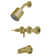 Dubai Tub and Shower Faucet Trim with Rough-in Valve and