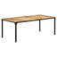 Derion Solid Wood Top Metal Base Dining Table-61751102